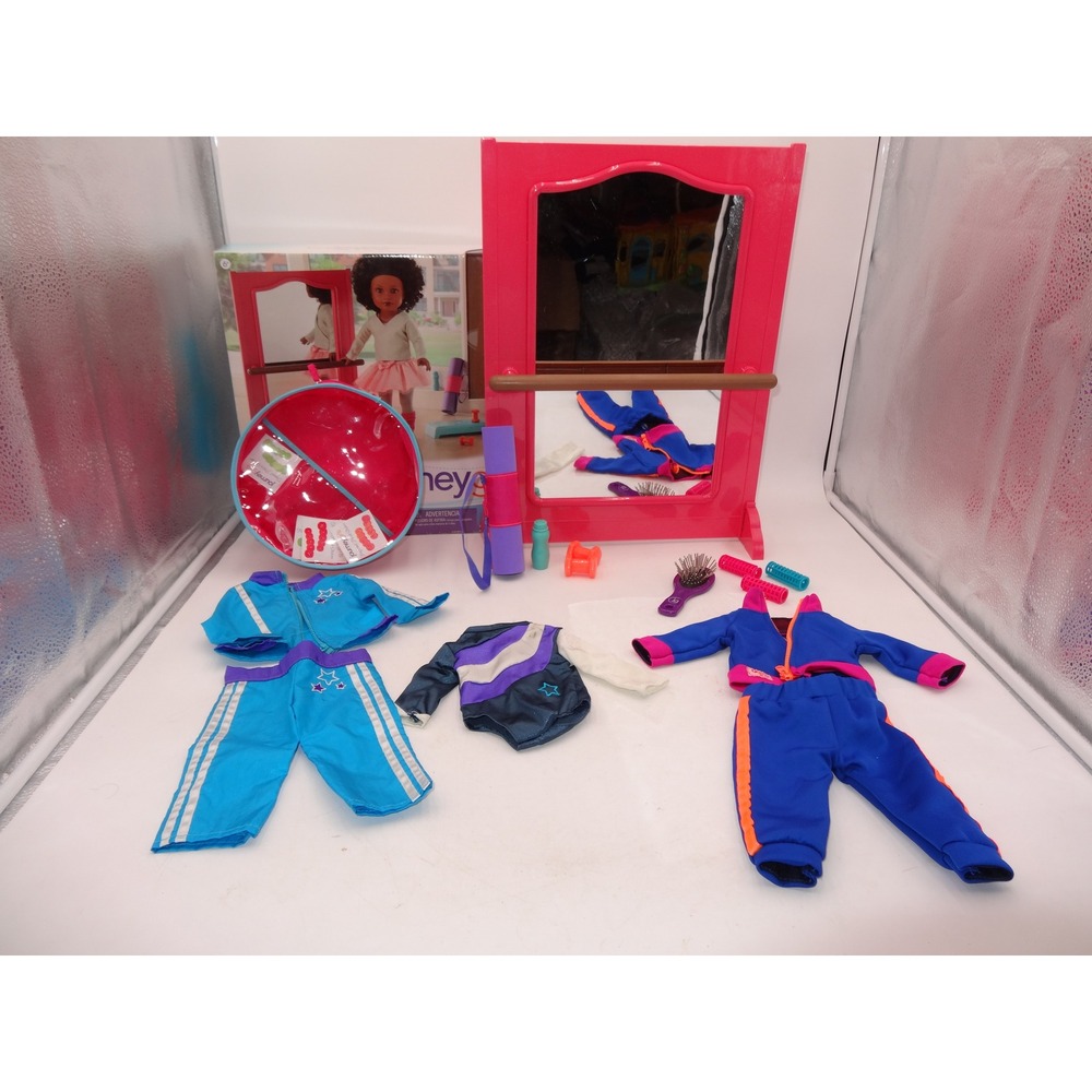 Journey Girls Workout Studio Set and 2 Our Generation Doll Outfits 18 Inch Dolls